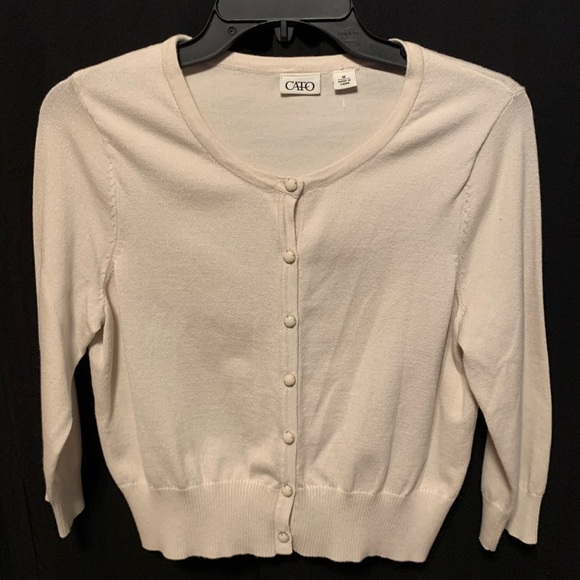 Medium ladies cardigan/ cream/ smoke free home - Picture 1 of 4